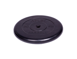 Диск обрезиненный Barbell Atlet d 26 мм чёрный 20 кг
