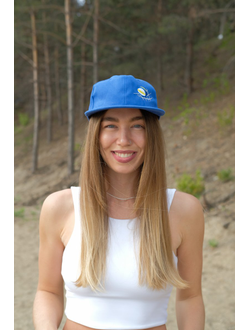 Кепка с прямым козырьком синяя (мяч пляжный)