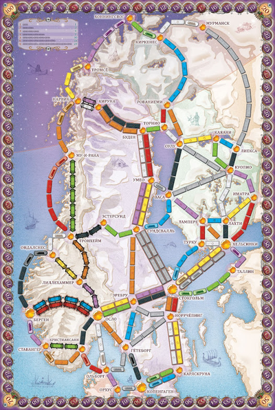 Настольная игра: Ticket To Ride. Северные страны
