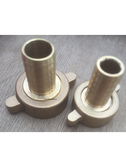 Переходник под шланг 1/2 3/4 вн.р.- 9 12 14 16мм ерш с накидной гайкой латунь PF212