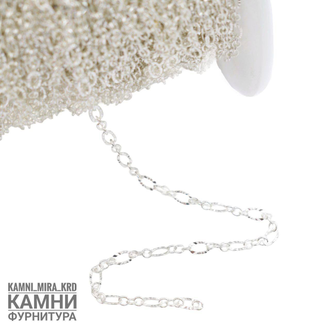 Цепь якорная рифлённая мелкая ЛЮКС, размер и покрытие в ассортименте, цена за метр