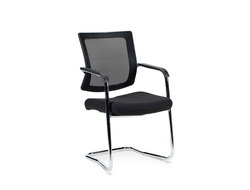 Кресло Вельд CF хром, черная сетка, черная ткань