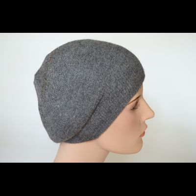 Серый женский берет из альпака и шелка Vizio Италия 7000