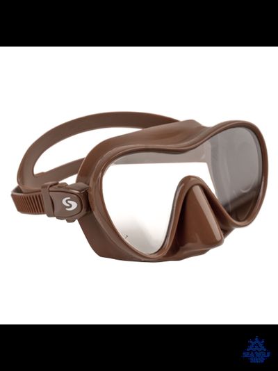 Маска для дайвинга с трубкой Scorpena комплект корич. (взрослый)