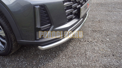 Защита передняя нижняя 60,3 мм (кронштейны из AISI 304) ТСС для Changan CS95 2024-