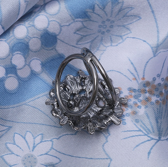 Кольцо для платка "Искра" серебро