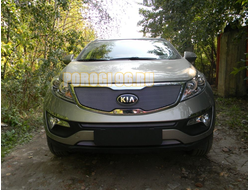 Защита радиатора KIA Sportage 2010-2013 chrome верх