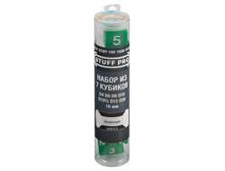 Набор кубиков "Stuff-Pro" - Зеленые (7 шт, 16 мм)