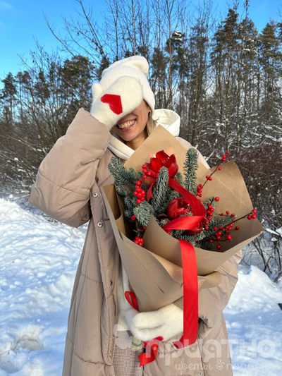 Новогодний букет № 1103