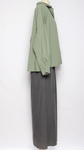 Рубашка хлопок "Большой карман" хаки до р.56