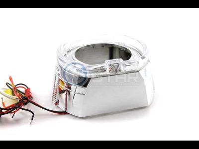 Бленда (маска) для линз 2.5 дюйма, F-Style с кольцом CREE (белый) 2 режима, 1шт