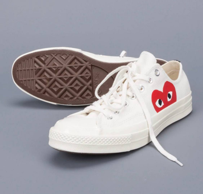 Кеды Converse Comme des GARCONS play белые низкие