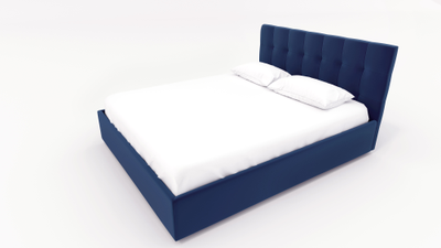 Кровать односпальная, двуспальная, MyCloud Данко с подъемным механизмом, бельевым ящиком, мягкое изголовье, квадратная стяжка, без ножек