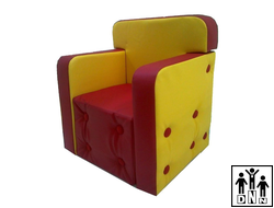 Детское игровое кресло "Комфорт" красный / желтый