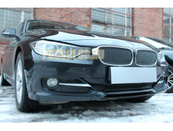 Защита радиатора BMW 3 F30/F31 2012-2015 black верх PREMIUM