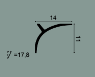 Карниз C991 - 11*14*200см