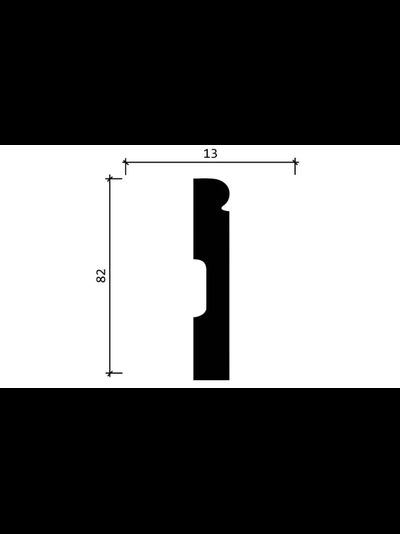 Напольный плинтус Decor-Dizayn DD49, для покраски, влагостойкий, ударопрочный, 2 метра