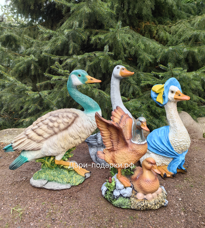 Гусь садовая фигура 50*30см   1,3кг   полистоун Россия 2838/012538*