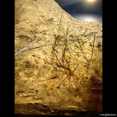 Рутил  в дымчатом кварце. Россия.   195*110*65мм