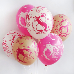 Шары латексные "8 Марта модерн"