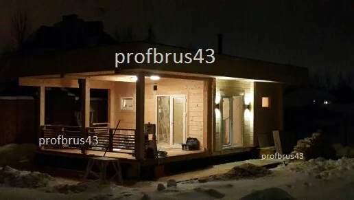 Баня из клееного бруса, 185х200 мм, Московская область, декабрь 2016