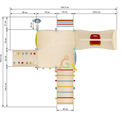 Игровой чердак для дома IgraGrad 10 с качелями купить в Воронеже