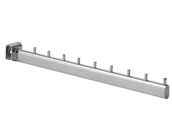 U940Z Кронштейн прямой хром 9 штырьков на овальную-прямоугольную трубу универсальный L=400 мм