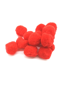 Помпоны декоративные, 25 мм красные (упаковка 20 штук)