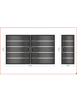 Кованые ворота с калиткой 006