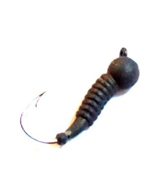 Мормышка вольфрамовая Личинка Комара серая вес.0.56gr.15mm. d-2.5mm,