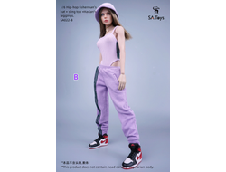Женский спортивный костюм, набор из 3 предметов (сиреневый) - 1/6 - Hip-hop suit (SA022B) - SA Toys