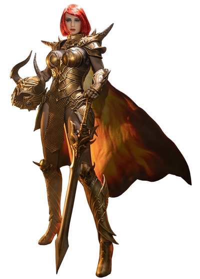 Рыцарь Пламени в золотом - Коллекционная ФИГУРКА 1/6 scale Knight of Fire - Golden  (PL2020-173A) - TBLeague