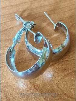 Модель: АЛ-253. Серьги-кольца витая проволока.