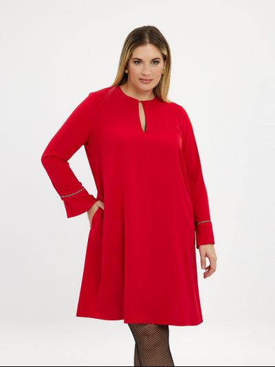 Классические женские брюки с люрексом для полных женщин