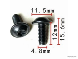 Болт 4.8*11.5*12 mm TORX  2254 (цена за 100 шт.)