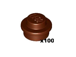 Plate, Round 1 x 1, Reddish Brown (4073 / 4216581)