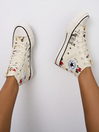 Кеды Converse Mickey Mouse белые высокие