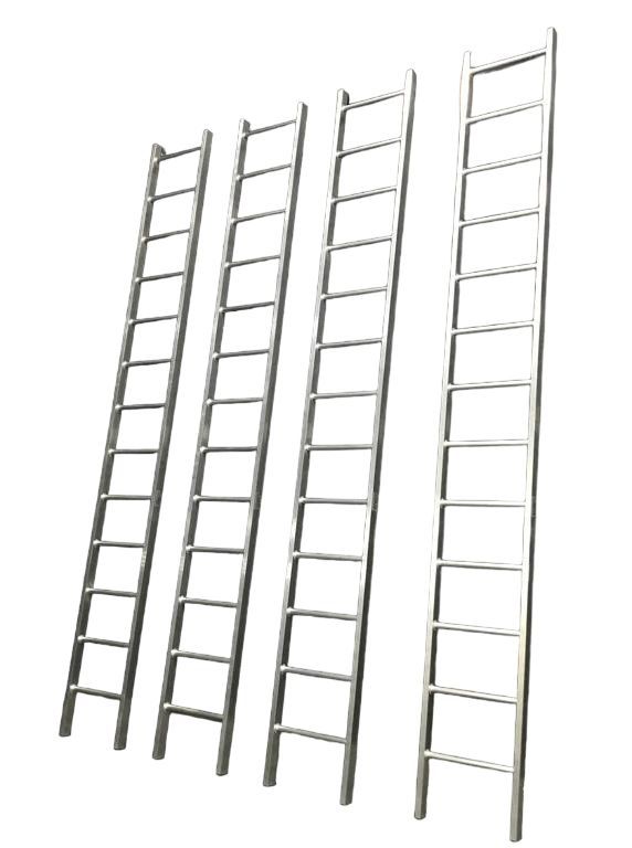 Лестница приставная ЛП ступень круглая труба
