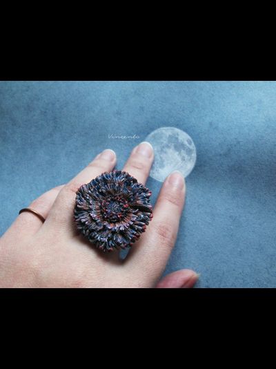 Крупное кольцо в виде цветка - "Самый Волшебный Цветок"