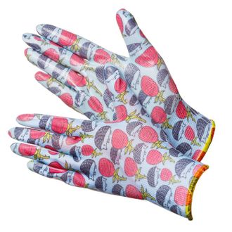 Садовые перчатки Yo NN с расцветкой «Ежики и розы» 8(M)