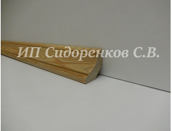 Плинтус деревянный 30х30 по диагонали 45 мм  массив (лиственница) сорт "Экстра"
