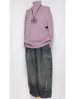 Джинсы "Карманы клапаны" синие р.48-50