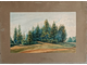 "Летний пейзаж" бумага на картоне акварель Мазинг В.Г. 1870-е годы