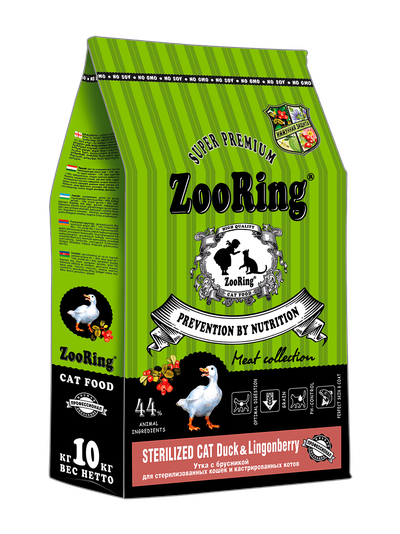 STERILIZED CAT DUCK&amp;LINGONBERRY Утка с брусникой 10 кг
