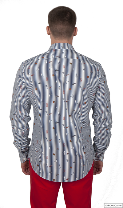 Рубашка мужская с принтом Ретон-SF (39)