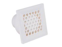 Трап ПП с гидрозатвором, с пластмассовой решеткой, цвет белый, серый