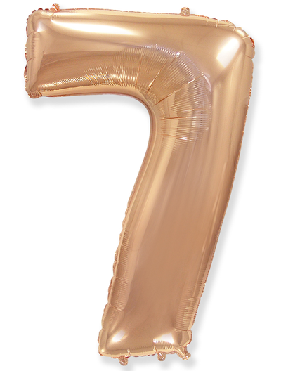 Фольгированная цифра - Розовое золото