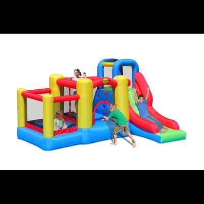 Надувной батут с горкой «Игровой центр 5 в 1»