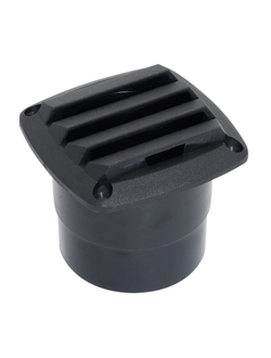 Вентиляционная решетка с патрубком, черная