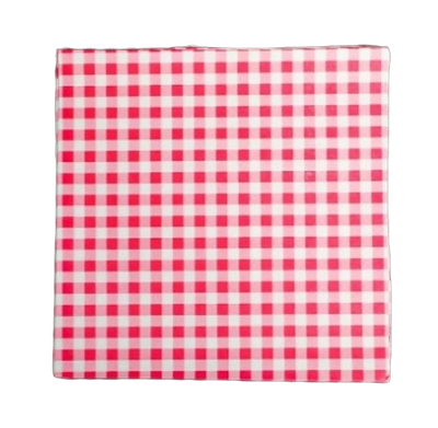 Бумага для бенто-торта 18*18 см (100 шт), красная в клетку